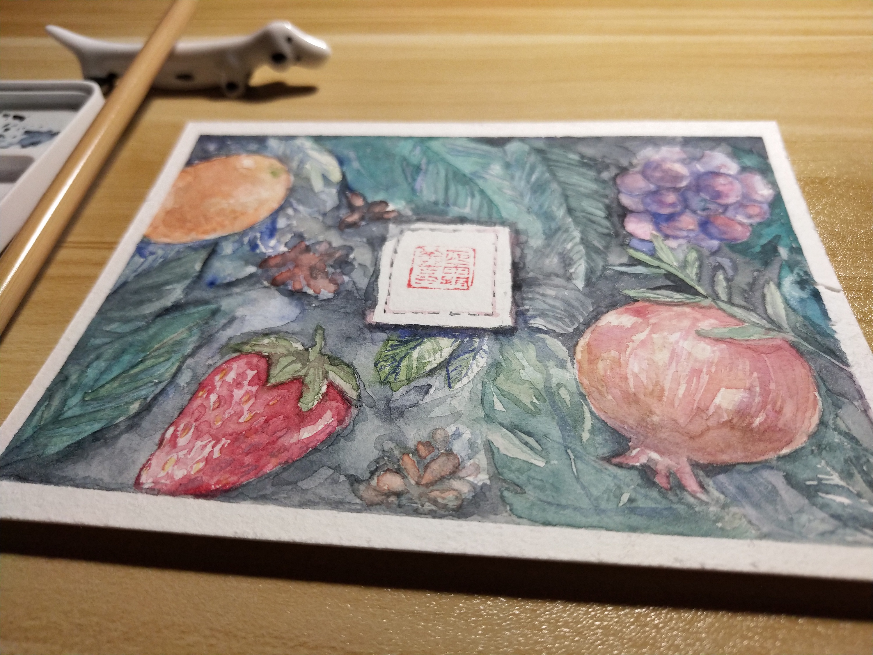 水果礼盒包装水彩手绘 |插画|商业插画|georgeqi