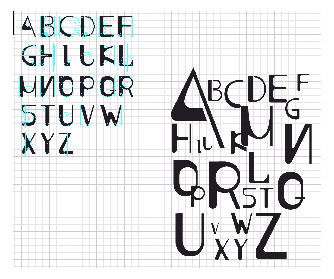 字体设计····英文字母大写设计