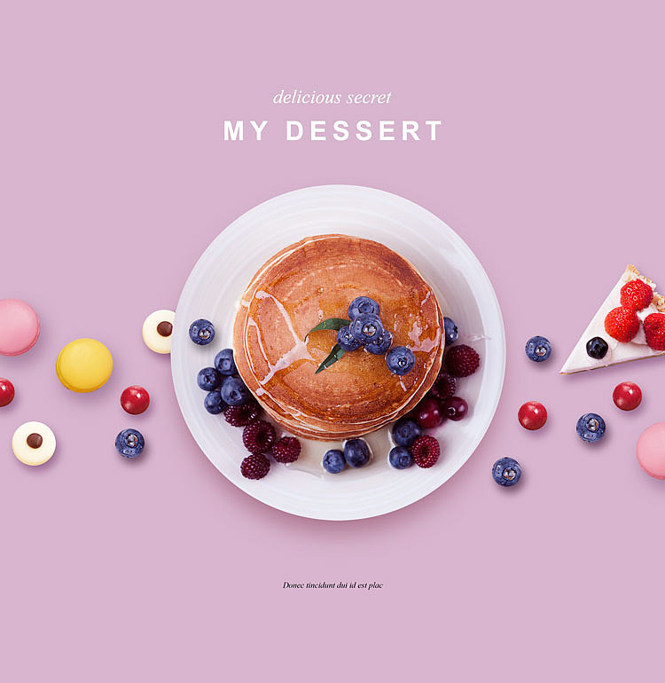 品牌概念餐饮美食膳食营养搭配网页海报专题设计素材