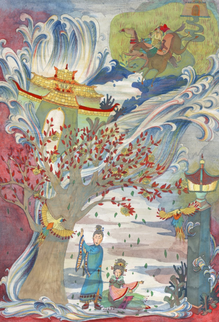 聊斋 罗刹海市|绘画习作|插画|迷路的麋鹿鹿 - 原