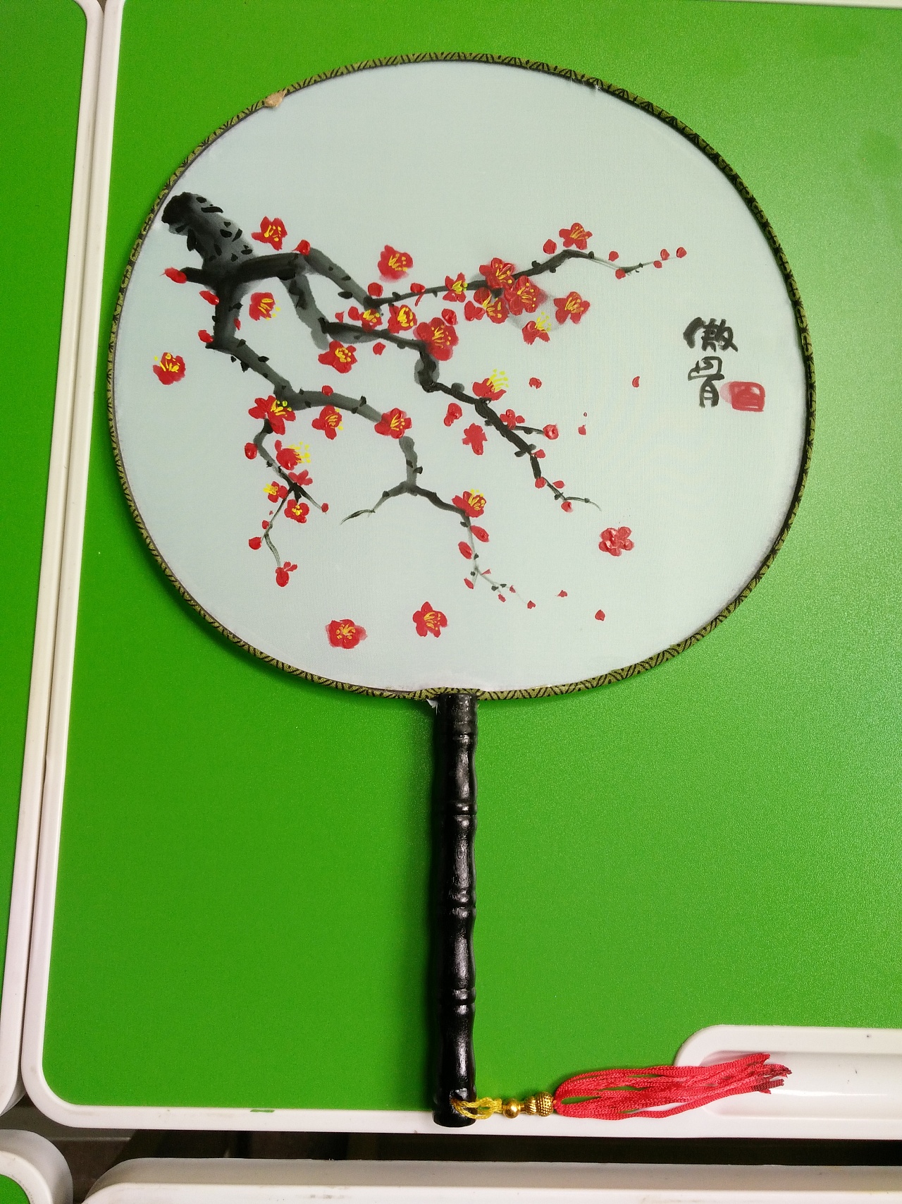 三伏天里画扇面---之折扇篇|纯艺术|国画|白色的树 - 原创作品 - 站酷 (ZCOOL)