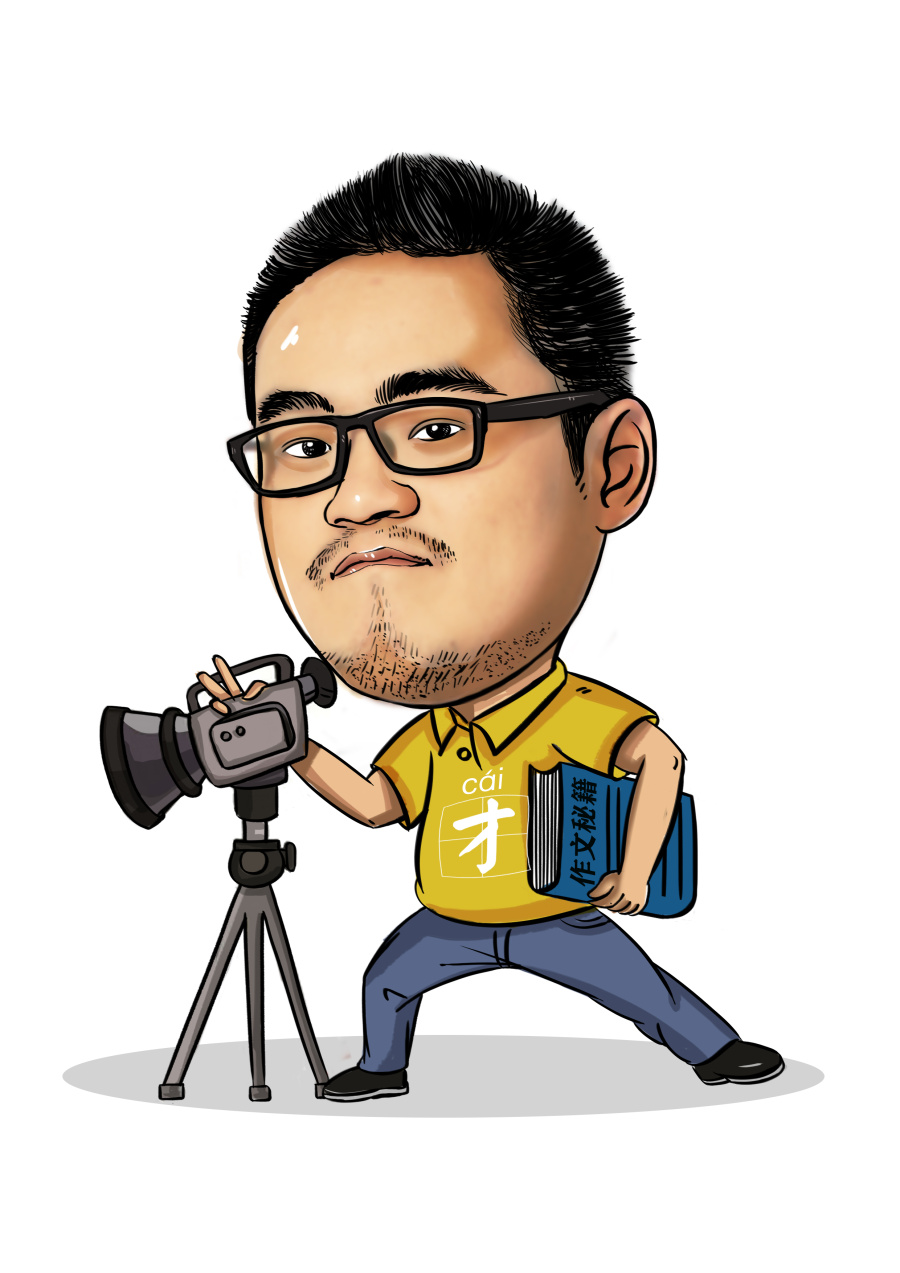 真人肖像手绘 卡通写实人物 大头写真 手绘人物