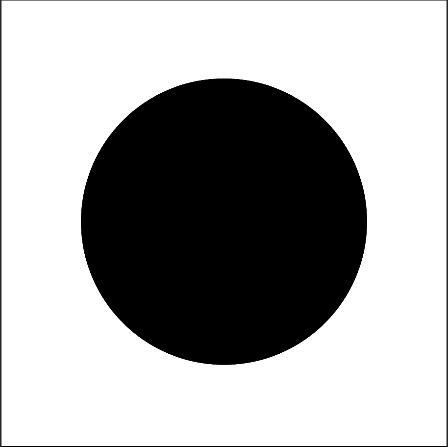 在ps里面用椭圆图像做一个黑色的圆(图层1).