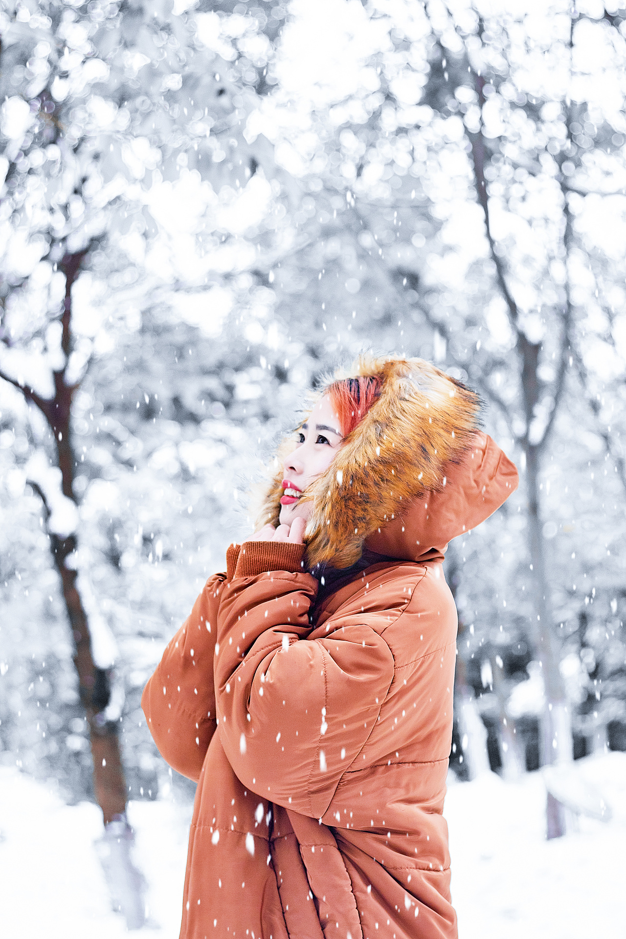 冬日雪景人像