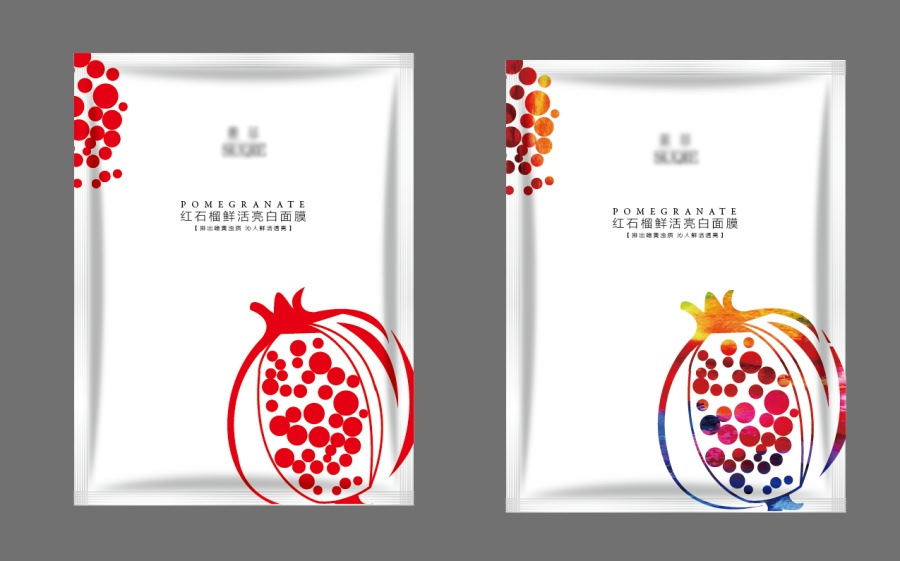 红石榴 面膜 美容 护肤 广告 包装|包装|平面|che