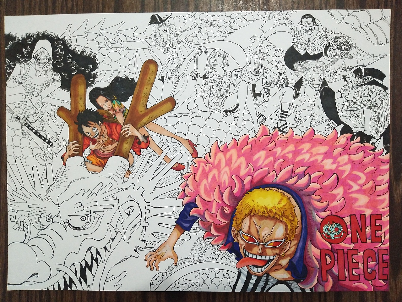 海贼王扉页马克笔插画练习