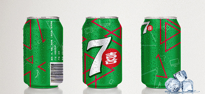 七喜-21世纪罐身图案