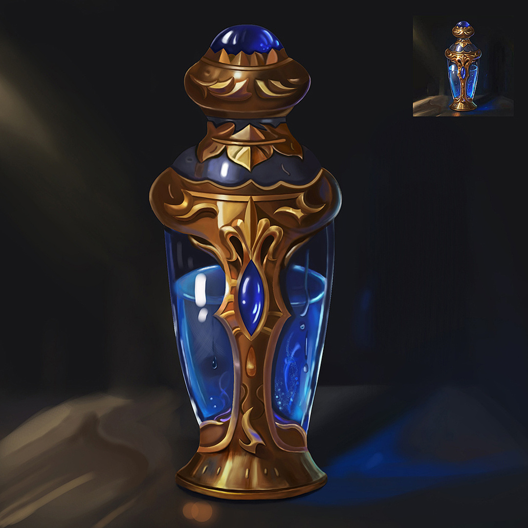 游戏ui道具——加蓝魔法药水瓶