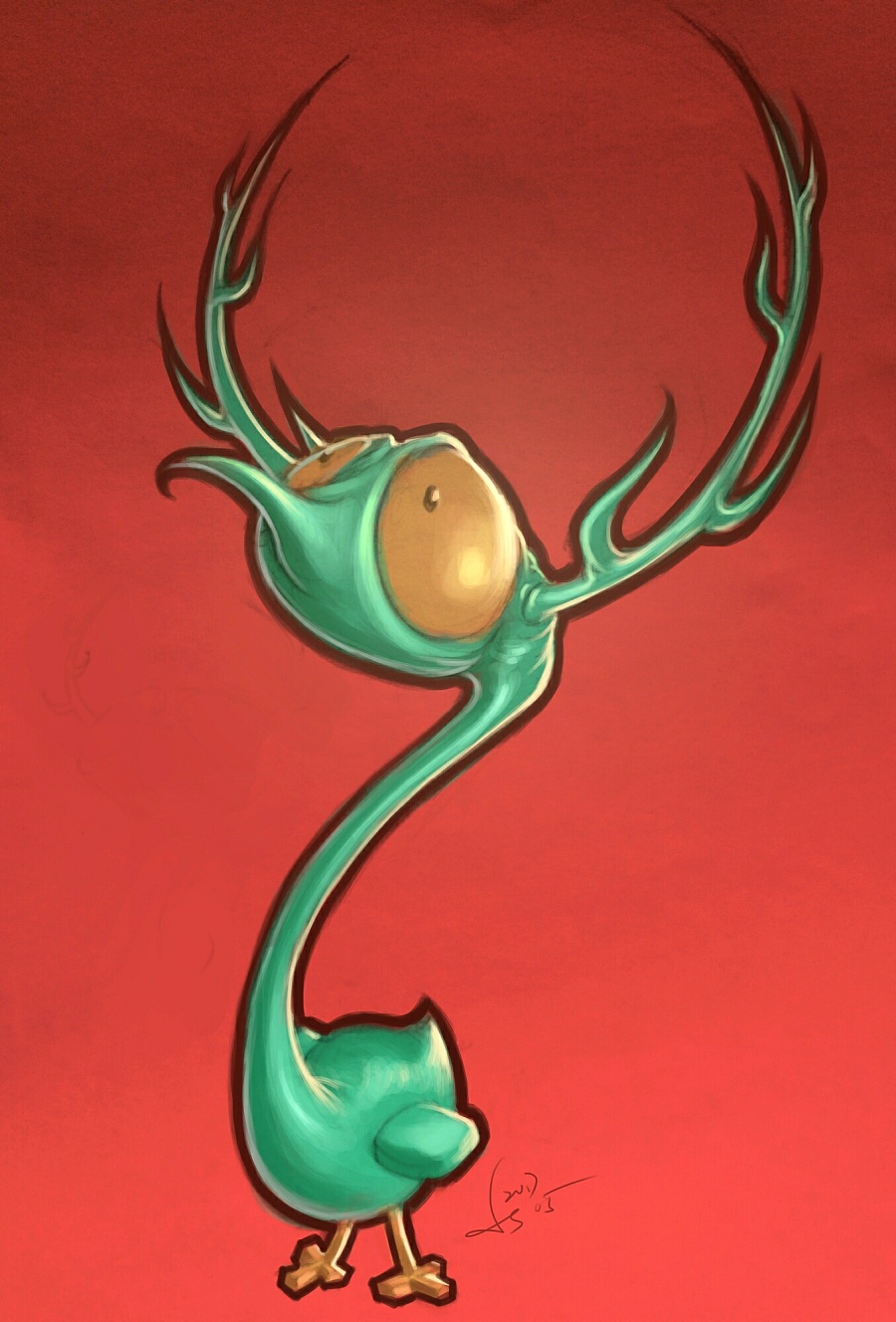 涂鸦曾侯乙|插画习作|插画|二十八亩田 - 原创设