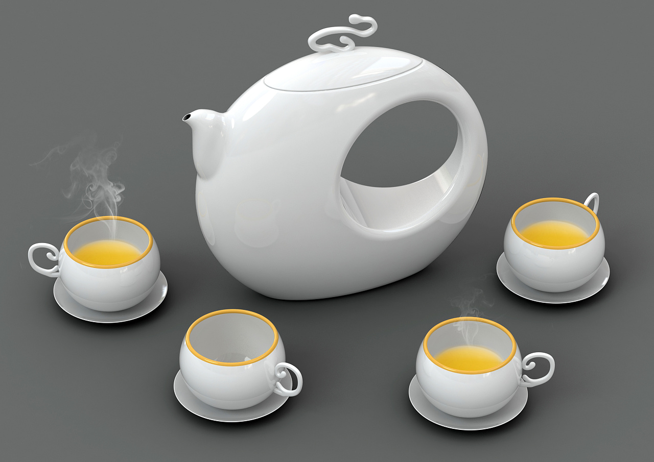 陶瓷茶具外观设计-10^N设计|工业/产品|生活用品|10NDesign - 原创作品 - 站酷 (ZCOOL)