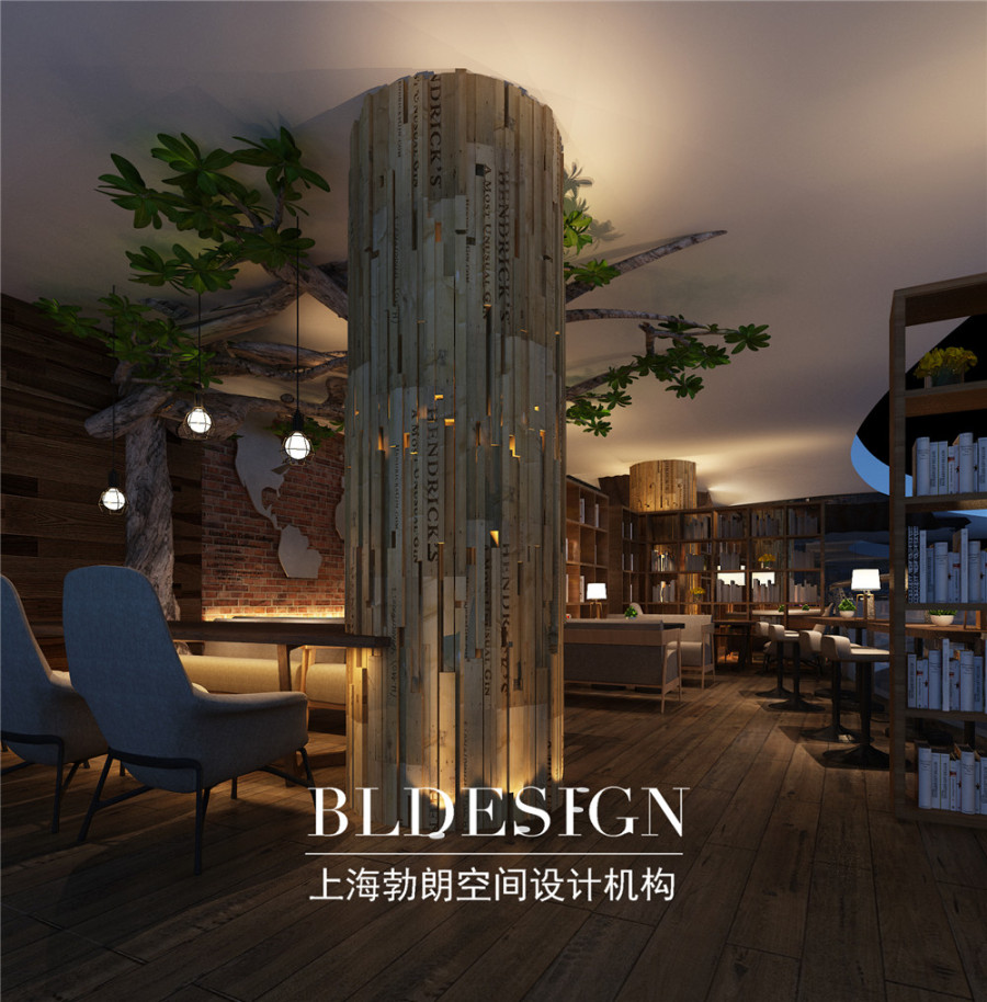 郑州工业风格咖啡厅设计图-郑州工业风格咖啡