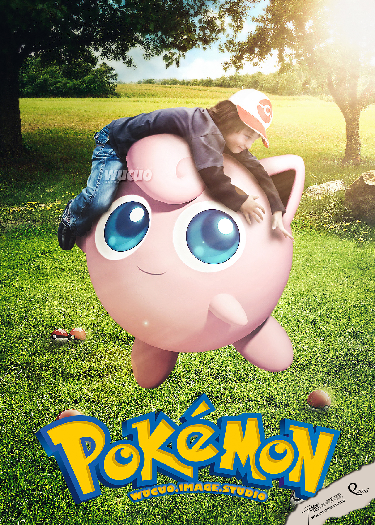 [照片合成] Pokemon go 宠物小精灵 合成海报