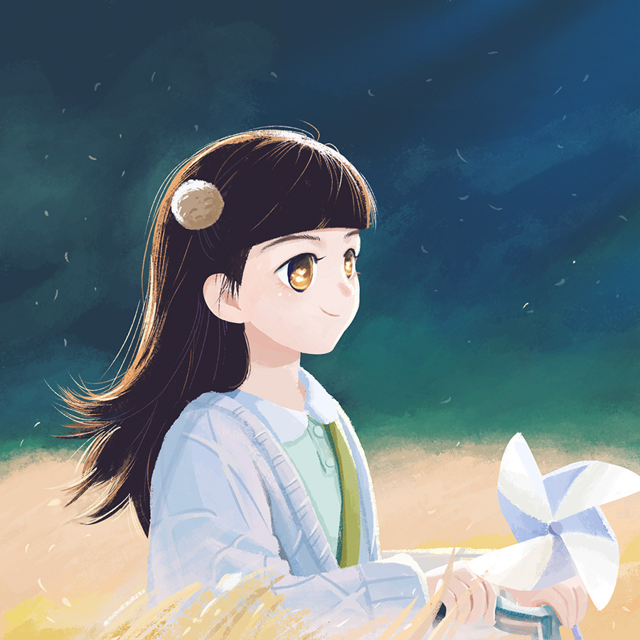 微风吹拂的金色田野
