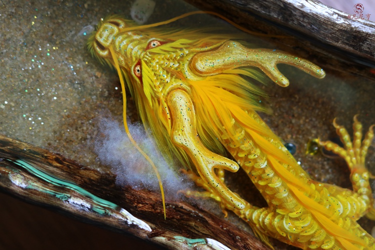 金木龙池——凡尼亨3d树脂画龙