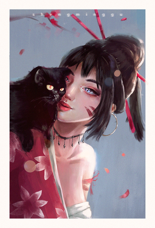 女孩|插画|其他插画|白掌e天使 - 原创作品 - 站酷