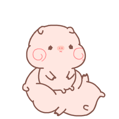 皮呦piyo微信表情 | 快看!这里有两只猪猪在秀恩爱