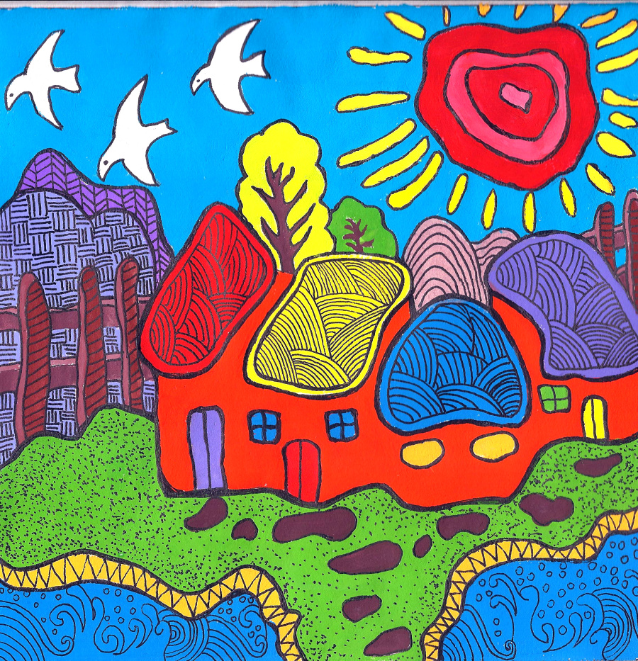 装饰画|绘画习作|插画|听心的声音 - 原创设计作