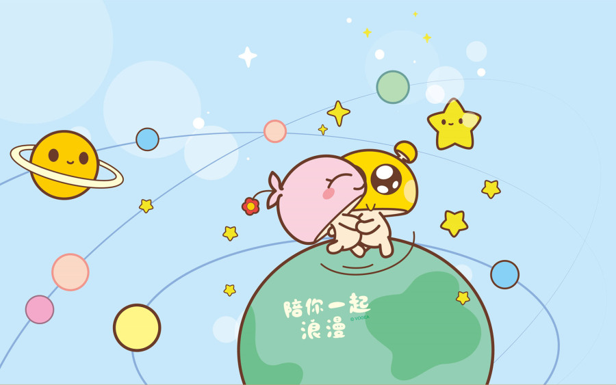 蘑菇点点 新年情侣壁纸(PC壁纸、Iphone