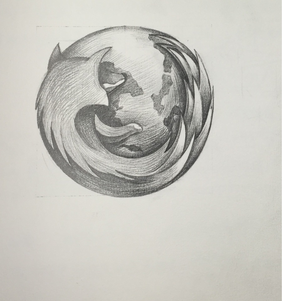 火狐浏览器最新版|绘画习作|插画|刘馨懿 - 原创