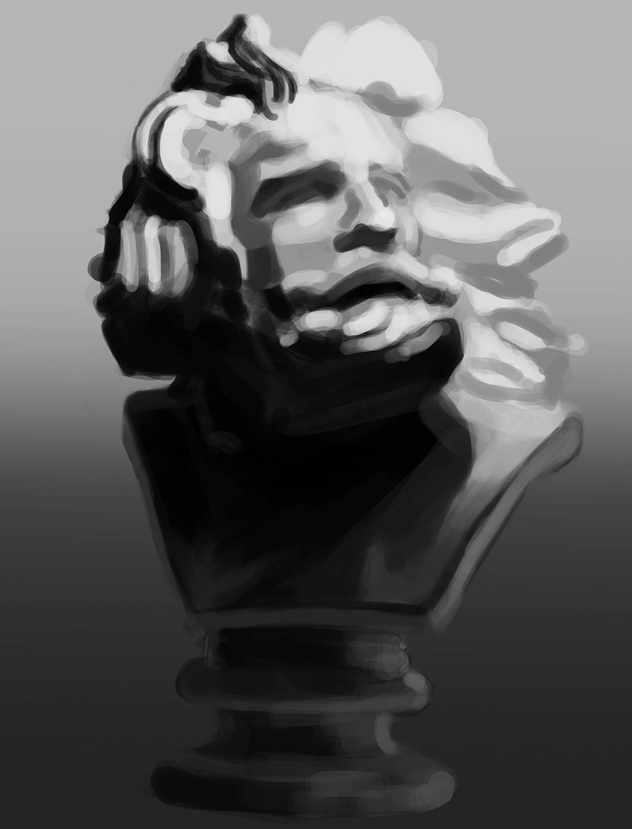 Ps手绘练习--马赛石膏像|绘画习作|插画|李飘飘 - 原创设计作品 - 站酷 (ZCOOL)