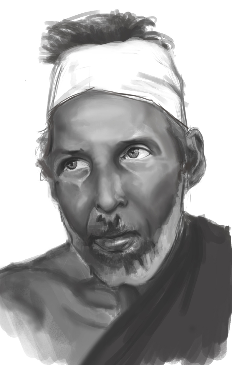 人物写实头像 (战地难民)-- 附步骤|绘画习作|插