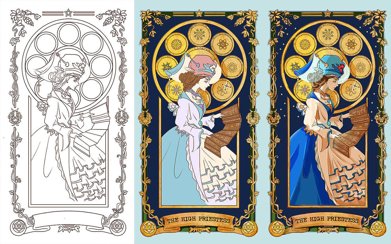 TAROT塔罗牌 女祭司(The High Priestess)