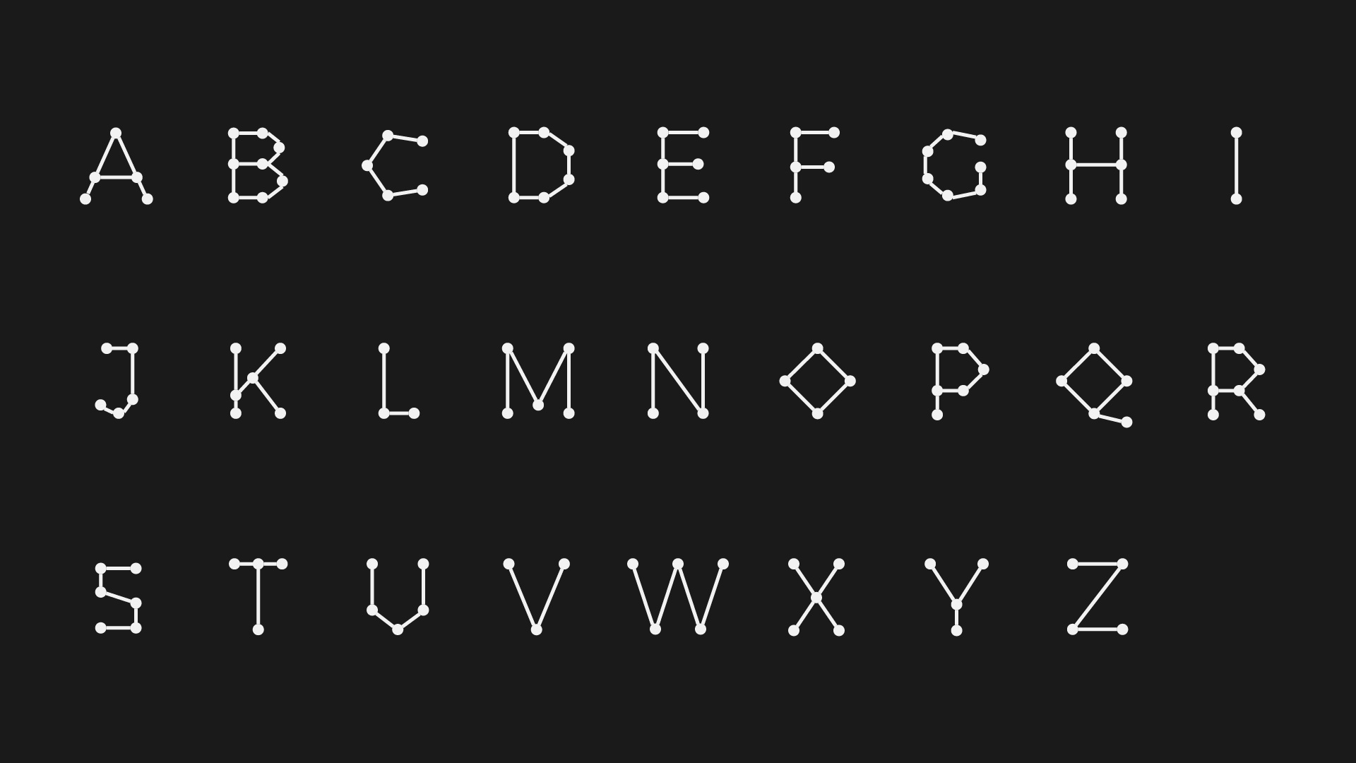 【26个英文字母】符号化设计-字体字形设计