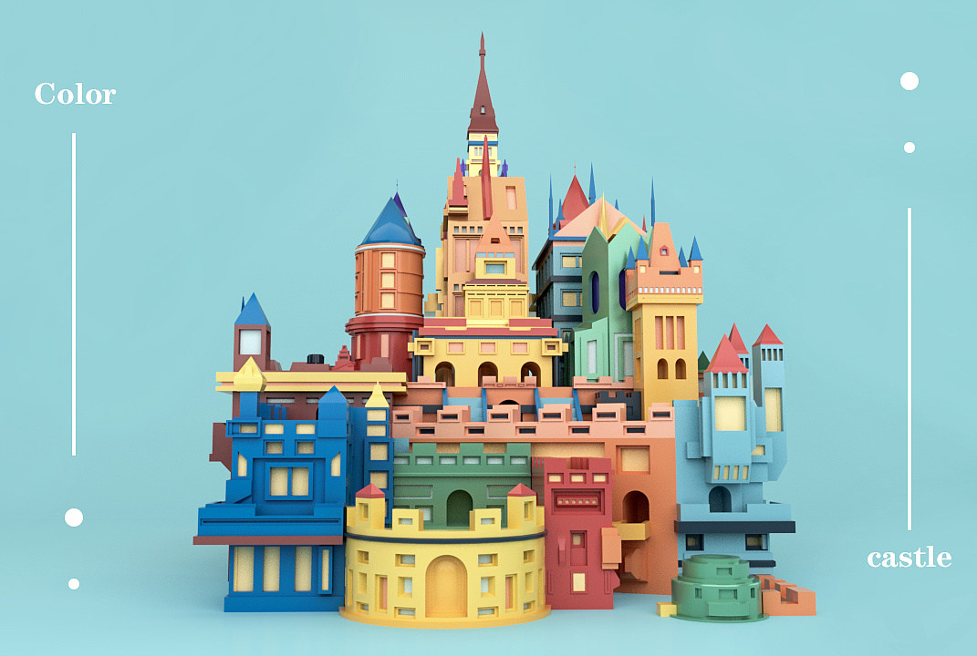彩色儿童城堡