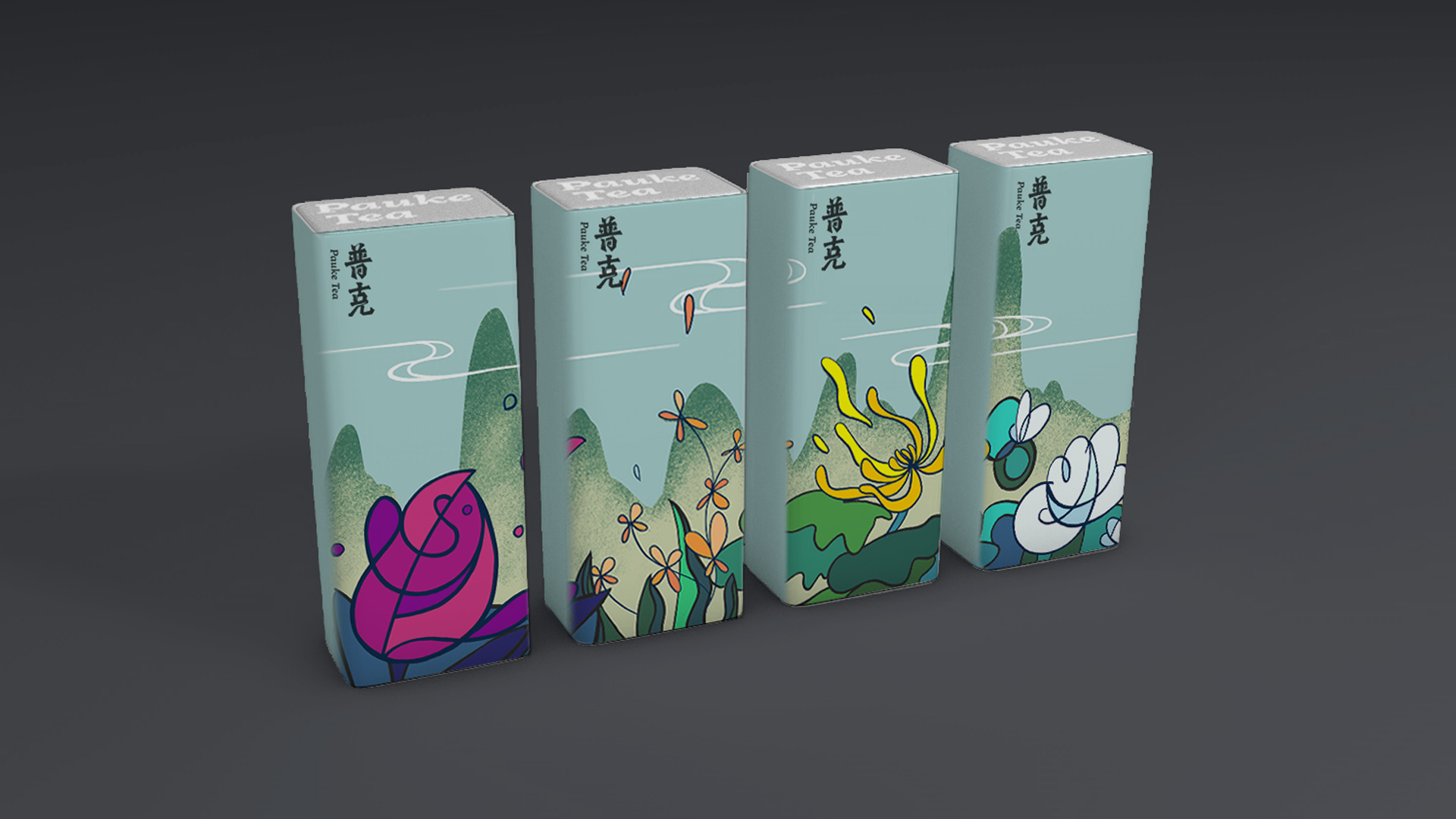 中国风茶叶包装插画