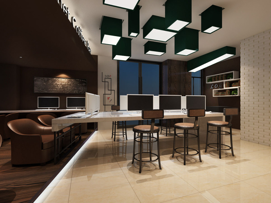 泸州现代简约风格网吧装修-泸州专业网吧装修