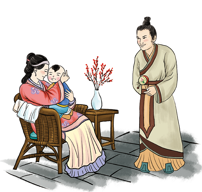 幼儿教育,国学幼儿用书插画,国画风。|儿童插画