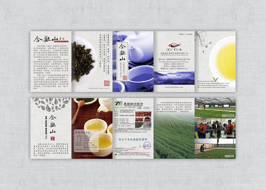 页设计 茶折页设计 台湾茶文创设计 茶说明书设