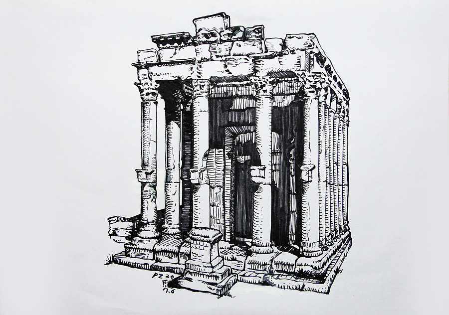 钢笔风景画|商业插画|插画|一个胖和尚 - 原创设计作品 - 站酷 (ZCOOL)