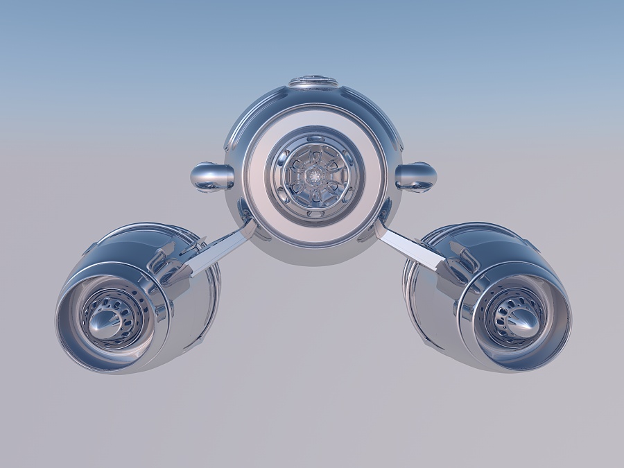 飞行器Aerocraft C4D建模联系|机械\/交通|三维|