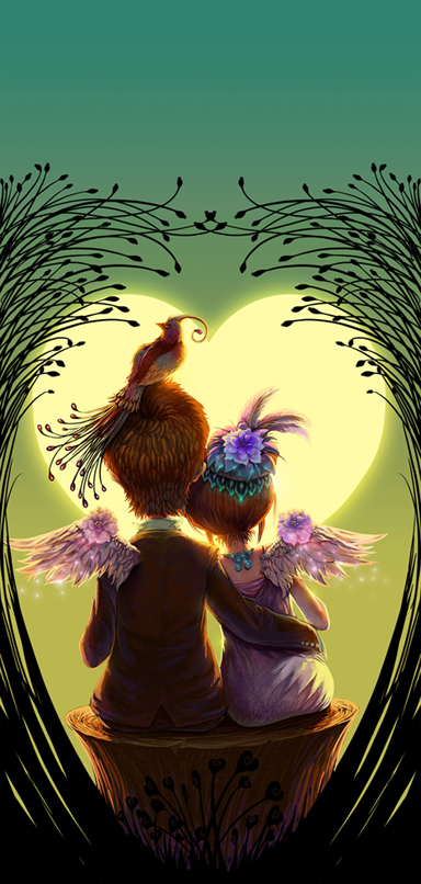 唯美插画-月光|插画|商业插画|sam猩 - 原创作品