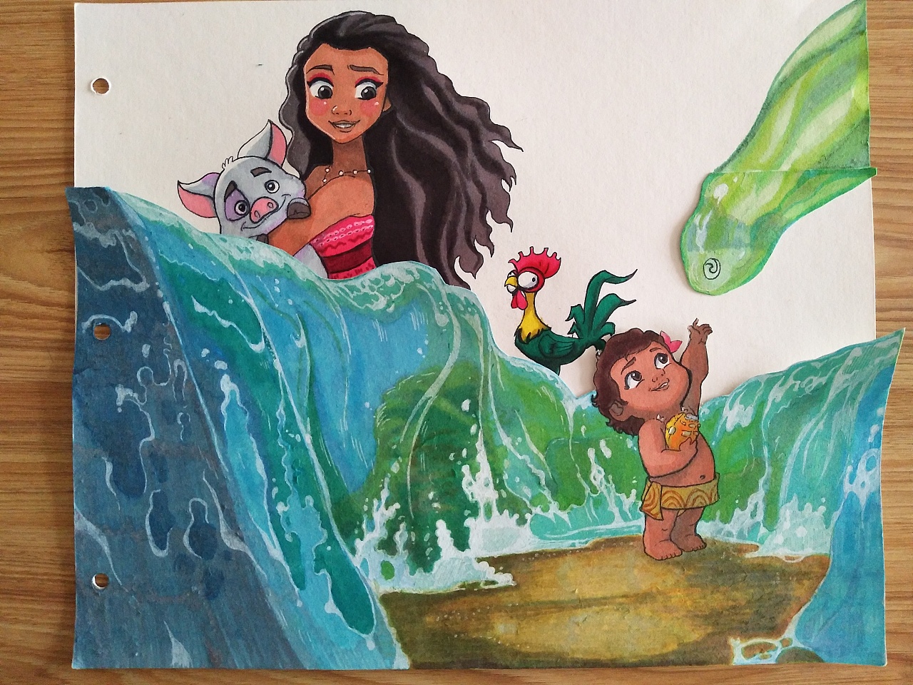 海洋奇缘人物马克笔练习