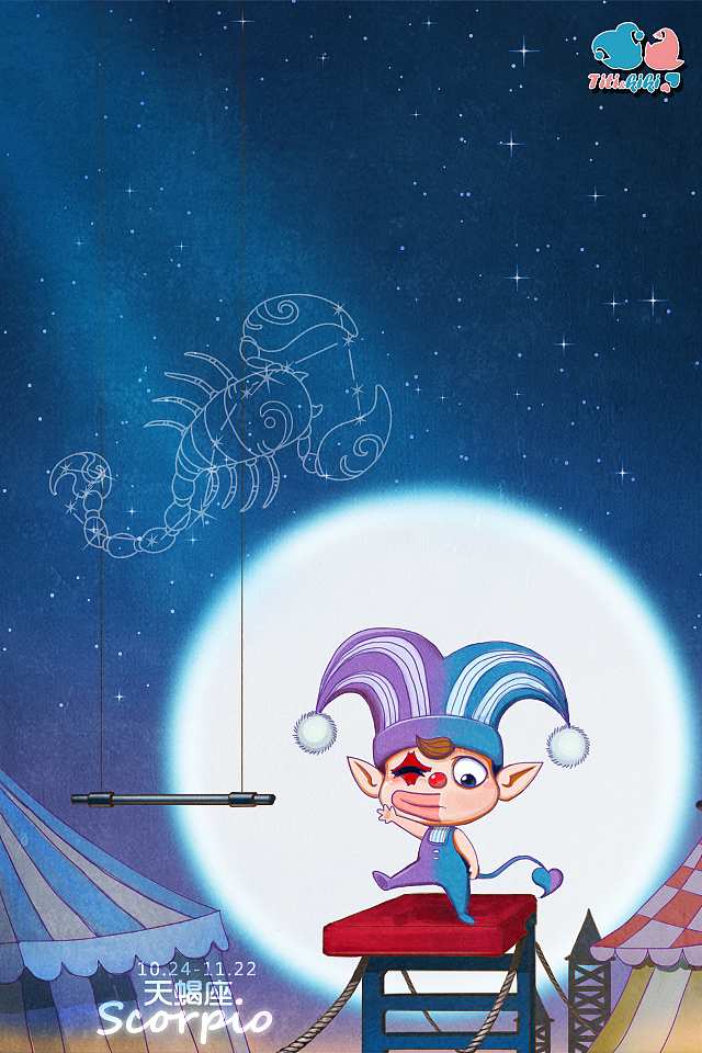 titi&kiki十二星座系列壁纸--640*960格式