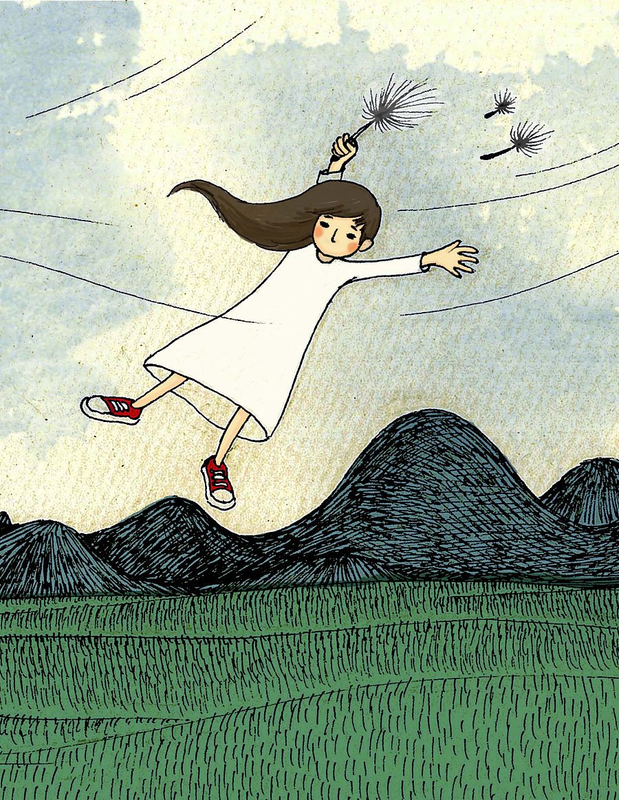 《蒲公英》(成长与蜕变系列) |商业插画|插画|晴