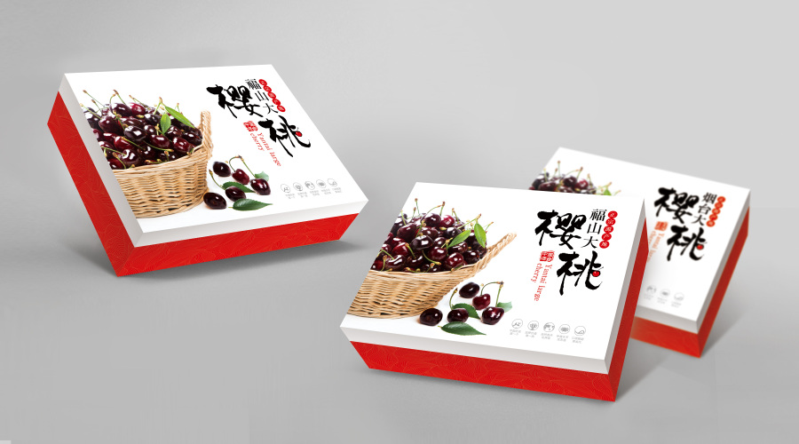 烟台大樱桃包装设计\/车厘子\/新鲜水果\/包装礼盒