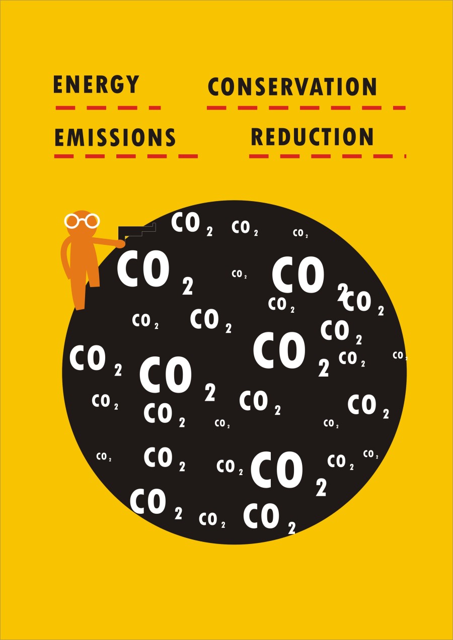 学校练习作品【平面设计:节能减排】|海报|平面