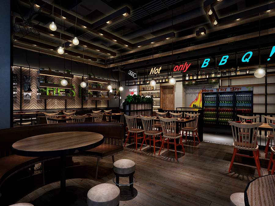 重庆何师烧烤店设计|成都烧烤店设计|重庆烧烤