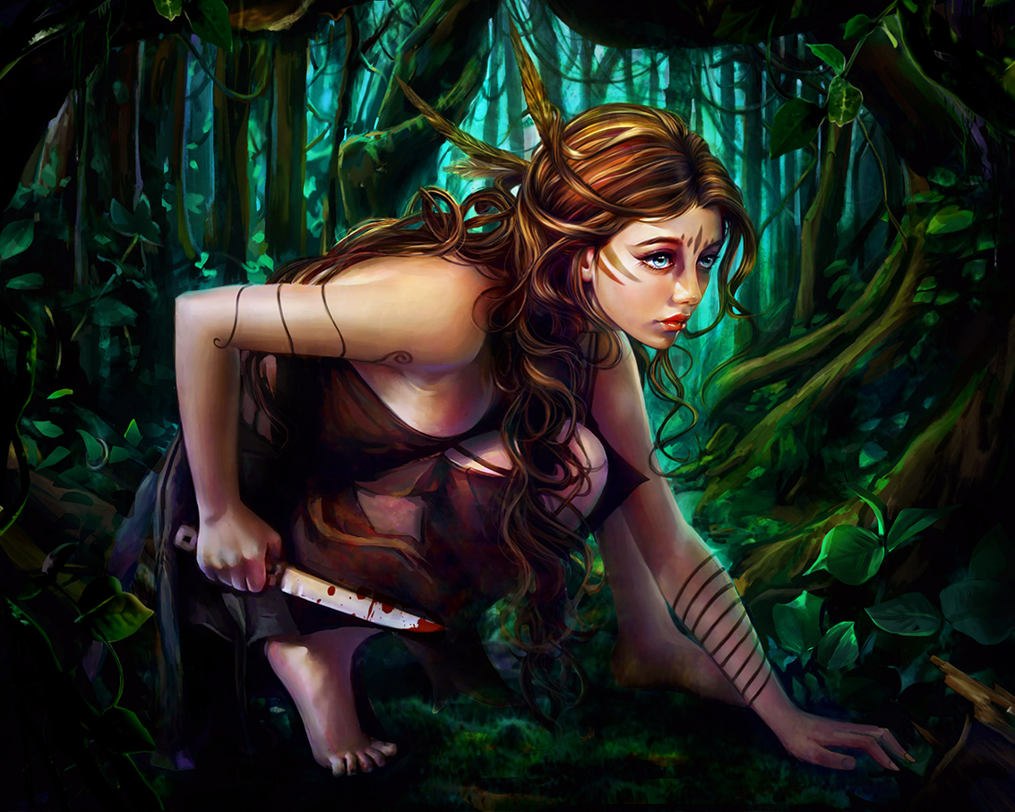 森林野性女