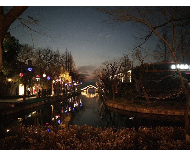 杭州西湖晚霞 夜景 手机拍摄