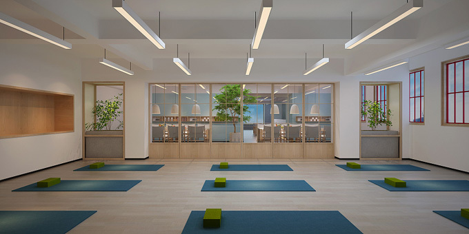 西安高新瑜伽馆装修设计图|空间|室内设计|工装