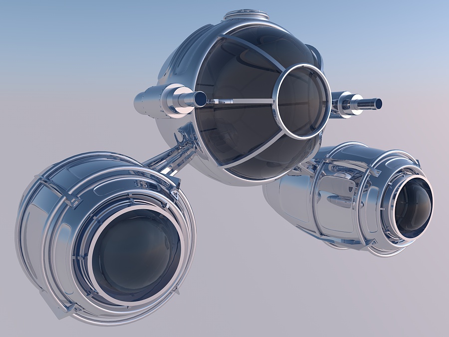 飞行器Aerocraft C4D建模联系|机械\/交通|三维|