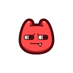 s35【魔鬼猫动态表情-勾引】#小红脸 q版 迷你 过来 抛媚眼 约 ip