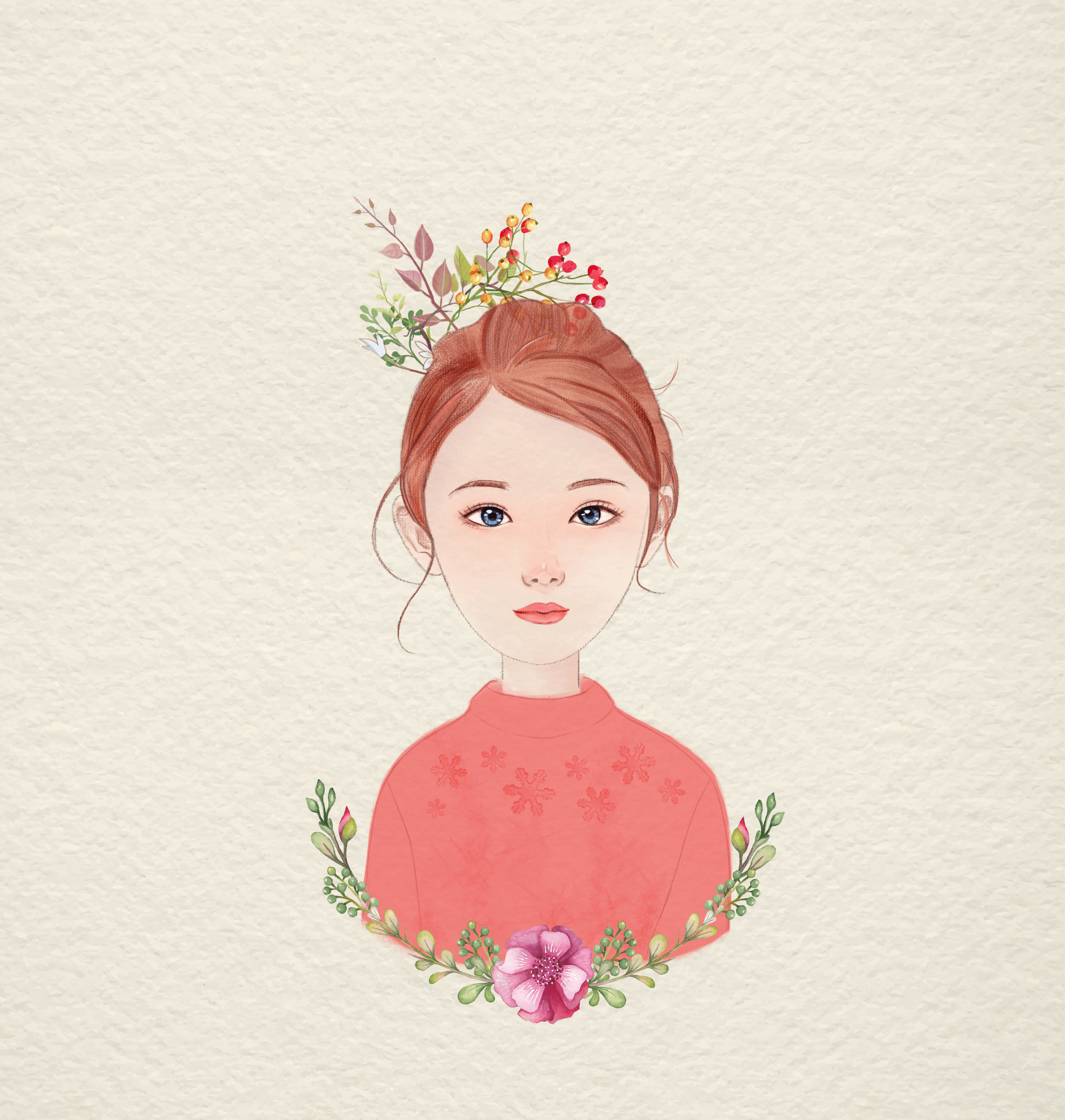 森系小头像|插画|插画习作|咪咕匠 - 原创作品 - 站酷