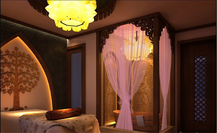 弥勒茗阁SPA足浴美容会所装修设计|弥勒专业