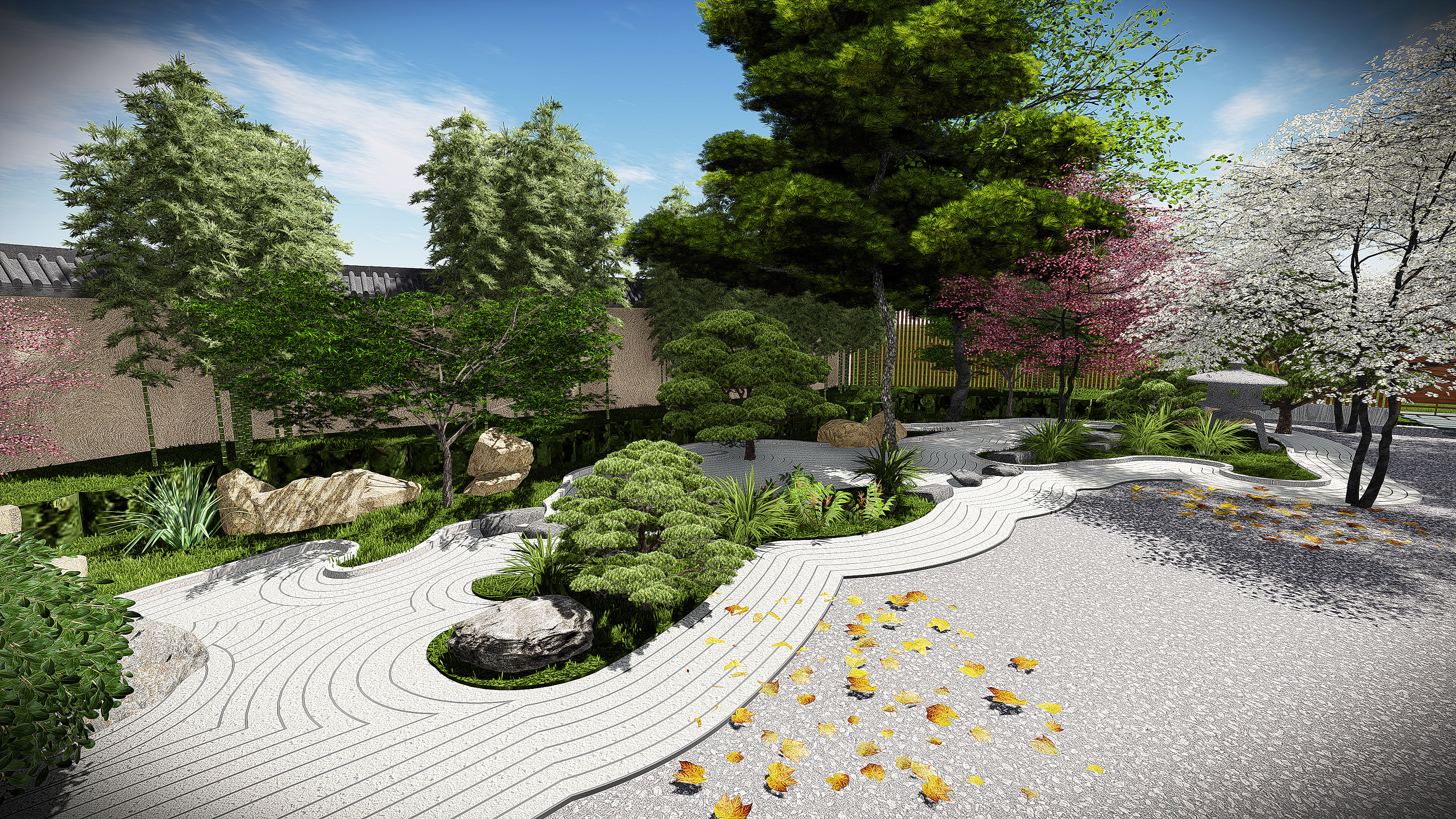 日式庭院景观设计|空间|景观设计|小影的小影 - 原创作品 - 站酷 (ZCOOL)