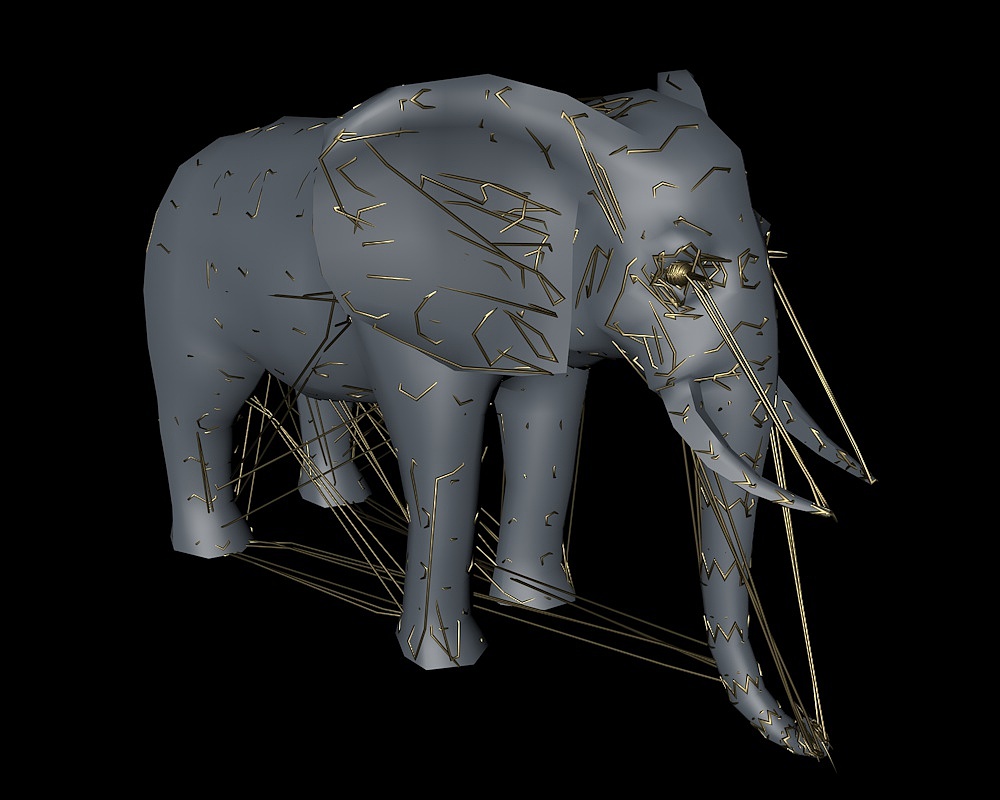 C4D追踪扫描实例:挣脱束缚的大象|三维|其他三